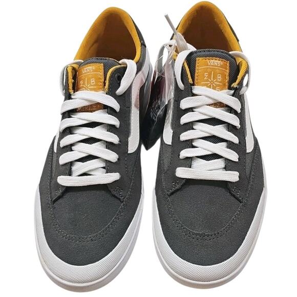 VANS ~Men's 7; Woman 8.5~ Berle Pro Pewter Gray Grey / Mango Mojito White NEW. - Picture 3 of 16